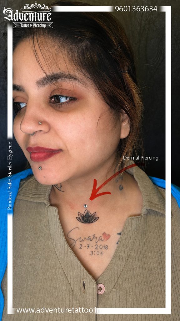 Dermal Piercing in Ahmedabad at Adventure Tattoo & Piercing Studio
